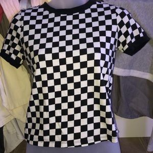 Checkered Tee Size Small